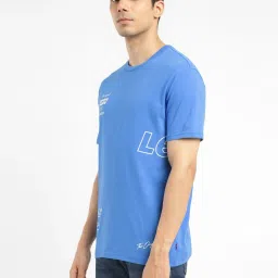Levi's Blue Pure Cotton Regular Fit Printed T-Shirt image 3