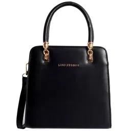 Lino Perros Core Black Textured Medium Handbag image 1
