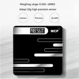 MCP Personal Digital Weighing Scale with Step On Technology (Black) image 3