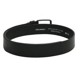Crusset Black Leather Casual Belt for Men image 3