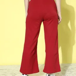Dillinger Red Fleece Regular Fit High Rise Trackpants image 2