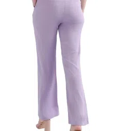 Elle Purple Mid Rise Bootcut Pants image 2