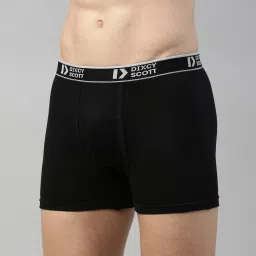 Dixcy Scott Originals Black Cotton Regular Fit Trunks - Pack Of 3 image 3
