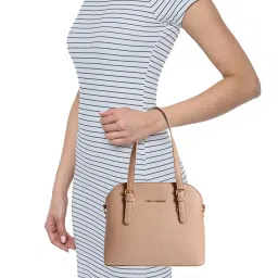 Lino Perros Core Beige Textured Medium Handbag image 2