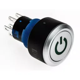 RS PRO Illuminated Push Button Switch Panel Mount 22.2 mm Cutout DPDT Green LED 250 V AC, 1759009-picture-19