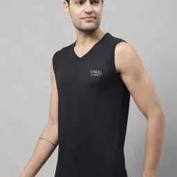 Vimal Jonney Multicolor Regular Fit Sleeveless Lounge T-Shirt - Pack of 3 image 3