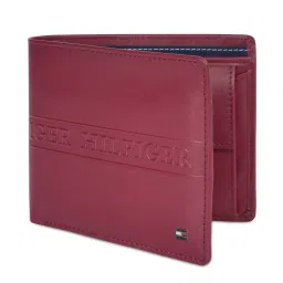 Tommy Hilfiger Benzonia Wine Leather Solid Rfid Bi-Fold Wallet image 2