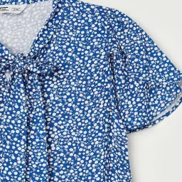 Fame Forever by Lifestyle Kids Blue Floral Print Top image 3