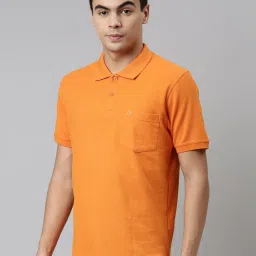 Dixcy Scott Maximus Orange Cotton Regular Fit Polo T-Shirt image 3