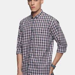 Don Vino Navy Regular Fit Check Shirt image 3