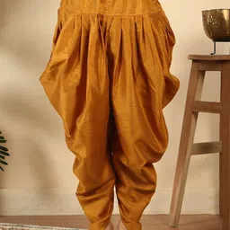 KRAFT INDIA Jacquard Paisley Woven Design Mandarin Collar Kurta & Dhoti Pants image 3