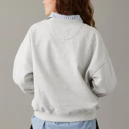 American Eagle Outfitters Grey Cotton Printed Sweatshirt image 2