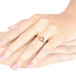 Malabar Gold and Diamonds 18k Rose Gold Diamond Ring image 2