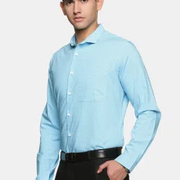 Don Vino Turquoise Slim Fit Check Shirt image 3