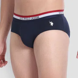 U.S. Polo Assn. Multicolor Cotton Regular Fit Briefs - Pack Of 3 image 3