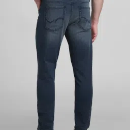 Jack & Jones Dark Blue Denim Cotton Slim Fit Jeans image 2