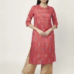Rangmanch by Pantaloons Coral Printed Straight Kurta-image-37