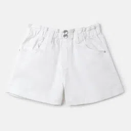 United Colors of Benetton Kids White Solid Shorts-picture-36