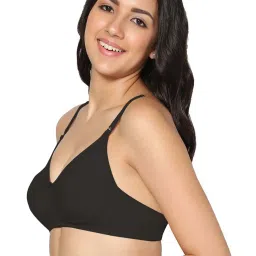 IN CARE Black Cotton T-Shirt Bra image 3