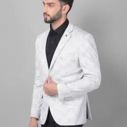 Crimsoune Club Grey Slim Fit Checks Blazer image 3