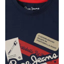 Pepe Jeans Kids Navy Printed T-Shirt image 3