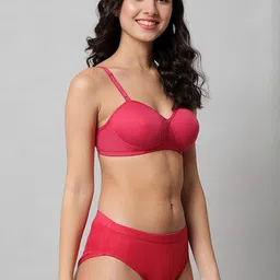 samvar Women Red,Green,Blue Cotton Bra Panty Set for Lingerie Set Undergarments Pack of 3-picture-31