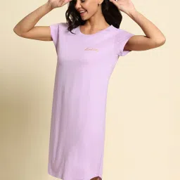 Van Heusen Relaxed Fit Round Neck Short Sleeve Front Print Lounge T-Shirt - Kindness Crocus Petal image 3