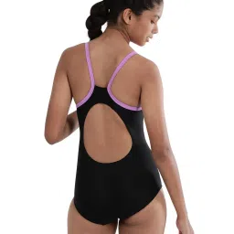 Speedo Kids Black & Purple Printed Swimsuit image 2