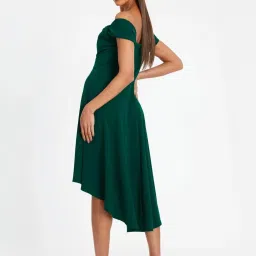 Quiz Green Plain Dress image 2