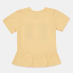 Angel & Rocket Kids Yellow Cotton Printed T-Shirt image 2