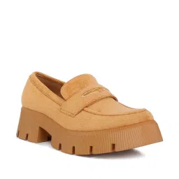 London Rag Women's Tan Casual Loafers image 2