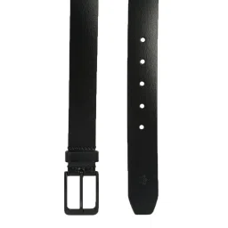 Louis Philippe Black Leather Waist Belt for Men image 3