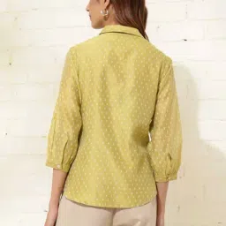 Fabindia Green Printed Shirt image 2