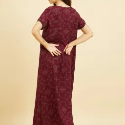 Sweet Dreams Maroon Printed Nighty image 2