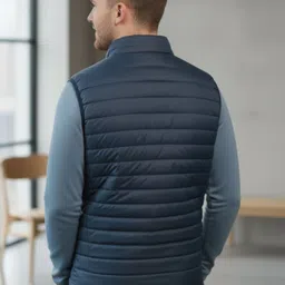 NUEVOSDAMAS Men Puffer Jacket with Patchwork image 3