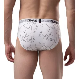 UnderJeans by Spykar White Printed Briefs - Pack of 2 image 2