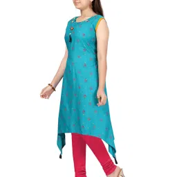 Aarika Kids Blue Printed Kurta image 3