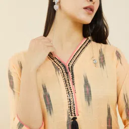 Soch Beige Embellished Straight Kurta image 5
