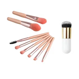 zemglam Set Of 9 Mini Makeup Brushes With Storage Bag image 1