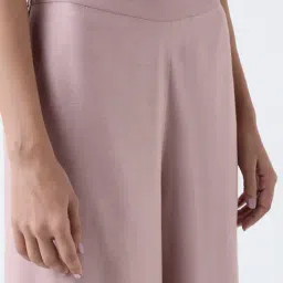 Zuba by Westside Dusty Pink Solid Pants image 4