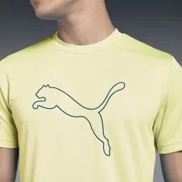 Puma Yellow Breathable Printed Relaxed Fit Training Tee image 3