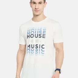Octave White Cotton Regular Fit Printed T-Shirt-picture-37