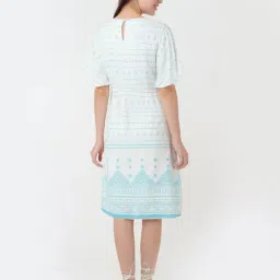 Zink London White Printed A Line Dress image 2