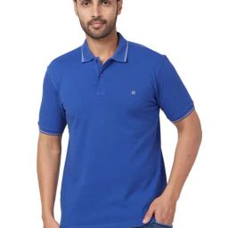 Raymond Blue Contemporary Fit Polo T-Shirt-picture-42