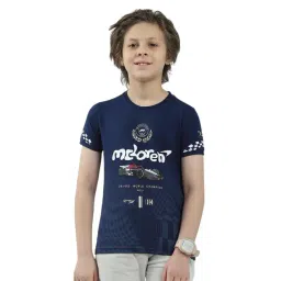 Monte Carlo Boys Navy Blue Printed T-Shirt image 2