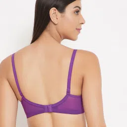 Clovia Pink & Purple Non Wired Padded T-Shirt Bra image 2