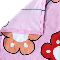 Klotthe Floral Pink 210 TC Cotton Blend King Size Bed Sheet with 2 Pillow Covers image 5