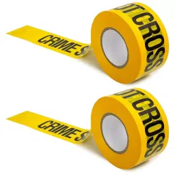 SINGHAL Crime Scene Do Not Cross Barricade Tape Roll 80 m Yellow and Black, CSDNC_YB_3x80_P12 (Pack of 12) image 4
