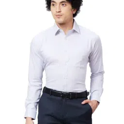 Raymond Grey Cotton Classic Fit Texture Shirts-picture-48