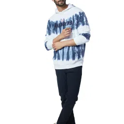 The Souled Store Blue & White Avengers Print Hooded Sweatshirt image 5